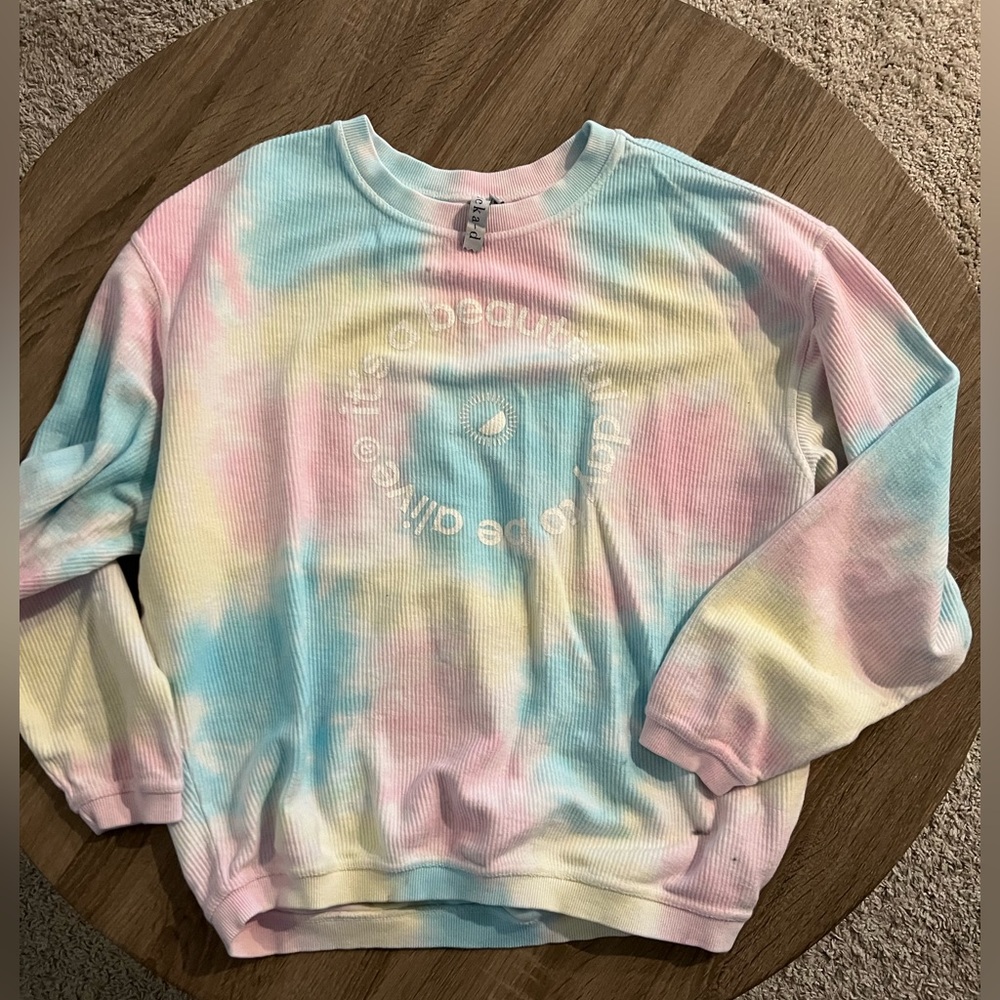 Whitney Simmons tie dye it’s a beautiful day to be alive sweater